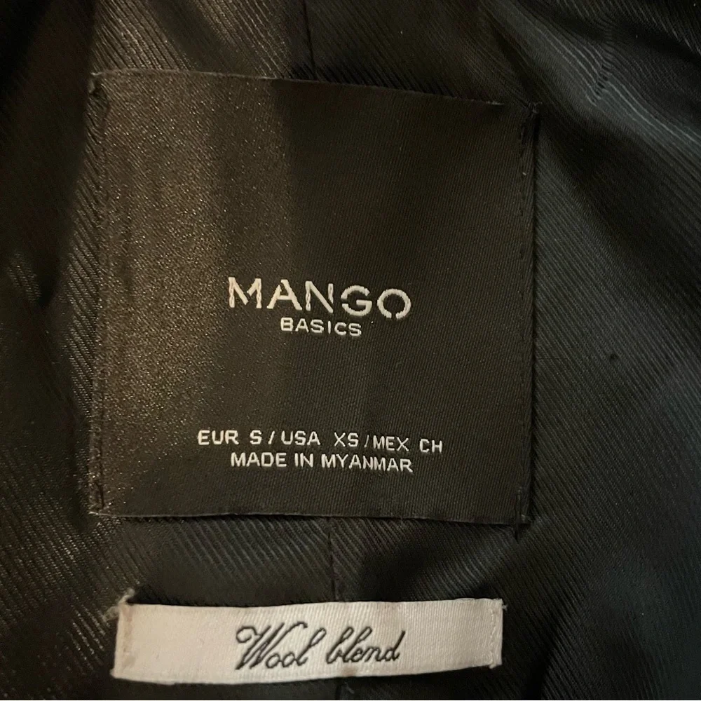 MANGO Wool Blend Classic Gray Long Coat Size Extra Small